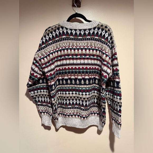 Vintage River Trader Grandpa Sweater Mens Size Large Fair Isle knit cotton - Picture 7 of 7